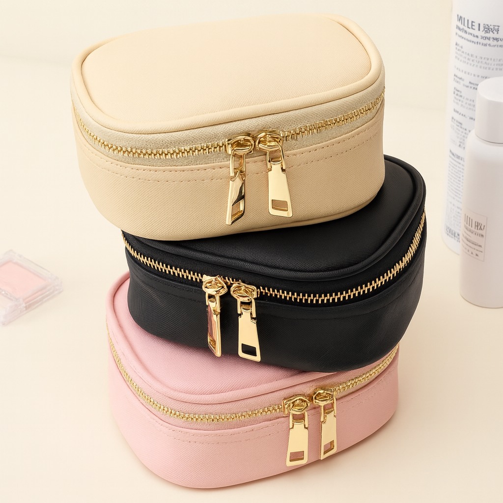 Travel Makeup Bag with LED Mirror